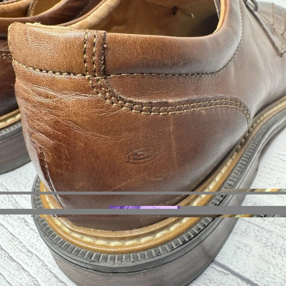 Skechers Made In Italy Cities Angels Brown Leathers Oxfords Dress Shoes Size 9.5